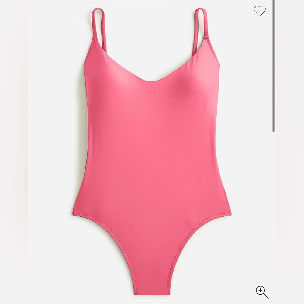 NWT J Crew size 24 pink scoopneck one piece swimsuit beach vacation Barbie swim